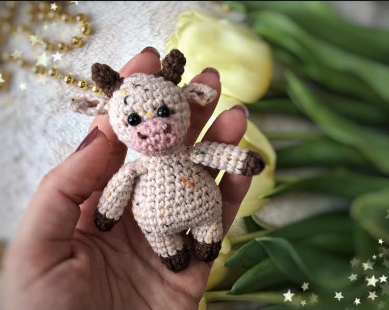 Crochet cow pattern PDF digital. crochet pattern amigurumi