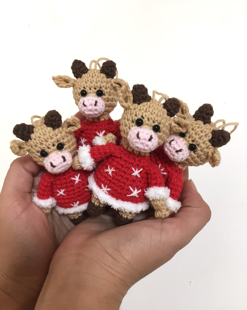 Cow Christmas Ornaments 