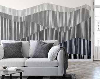 Mountain Wall Mural. Self-adhesive Removable Wallpaper. Peel and stick Wallpaper. Modern Wallpaper. 288