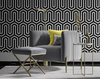 Geometric Wallpaper. Removable Wallpaper. Modern Wallpaper. Bathroom Wallpaper. Peel and stick. Self-adhesive Wallpaper. 243