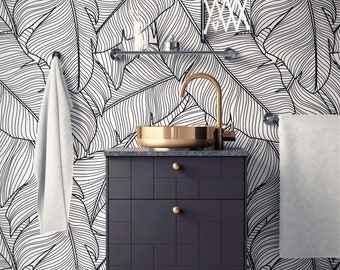 Bathroom Wallpaper Etsy