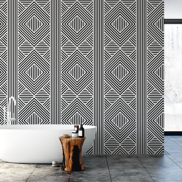Bathroom Wallpaper - Etsy