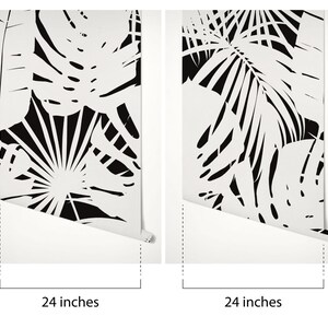 Tropical Removable Wallpaper. Palm Leaves. Monstera Leaf. Peel - Etsy