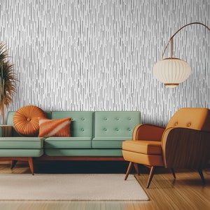 Minimalist Removable Wallpaper. Black and White Peel and stick Wallpaper. Self-adhesive Wallpaper. 504
