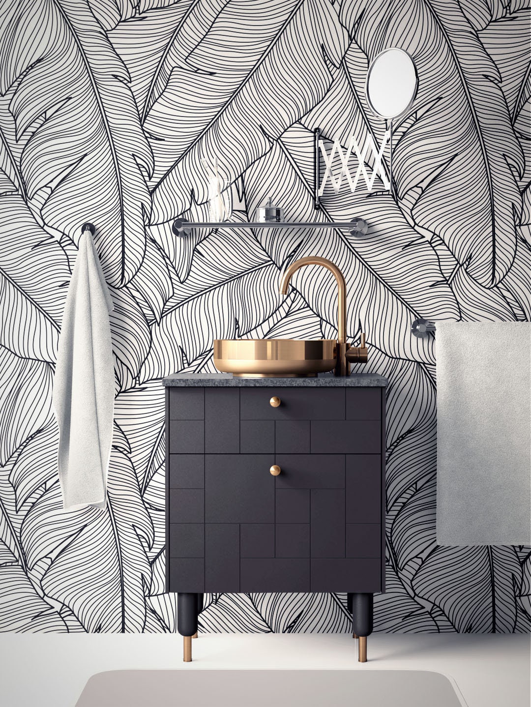 Buy Peel and Stick Wallpaper 17711574 Black and White Wallpaper  Modern Self Adhesive Home Decoration Removable Vinyl Film Contact Paper for  Bathroom Laundry Room Online at desertcartINDIA