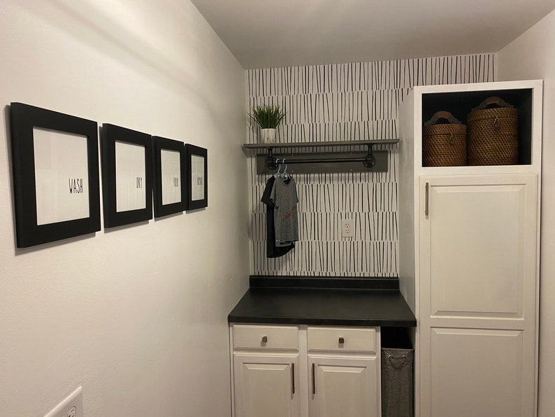 Minimalist Removable Wallpaper. Geometric Wallpaper. Modern | Etsy
