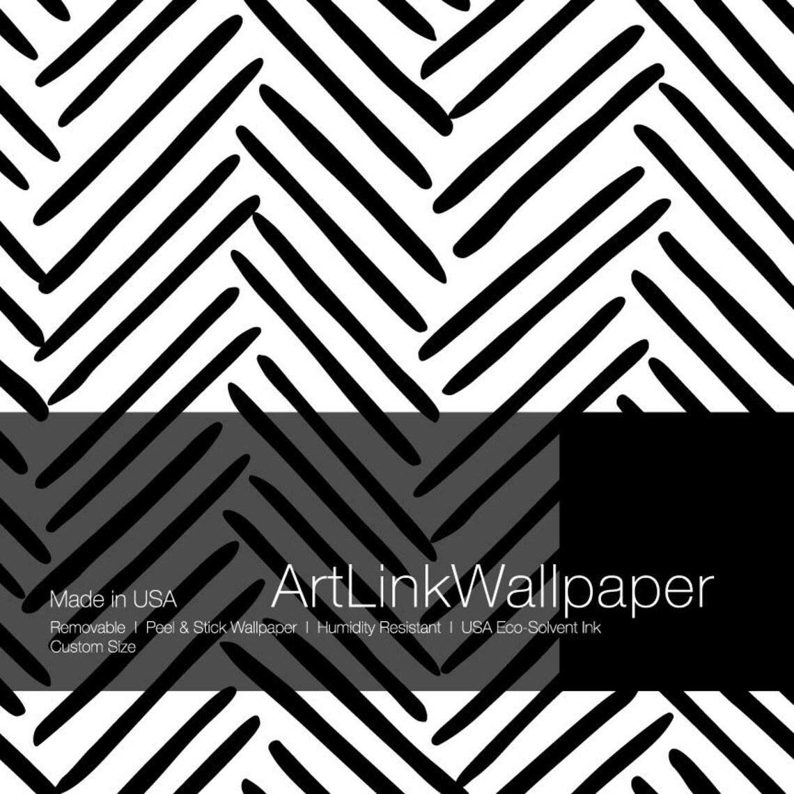 Minimalist Removable Wallpaper. Chevron Wallpaper. Modern Etsy