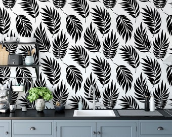 Tropical Removable Wallpaper. Tropical Leaves Wallpaper. Peel and stick Wallpaper. Self-adhesive Wallpaper. 312