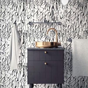 Minimalist Removable Wallpaper. Abstract Wallpaper. Modern Wallpaper. Peel and stick Wallpaper. Self-adhesive Wallpaper. 227