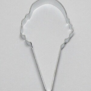4&quot; Ice Cream Cone Cookie Cutter Tin Steel Fondant Summer Sweet Treat Dessert