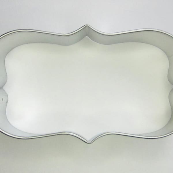 4" Rectangular Elegant Fancy Frame Plaque Cookie Cutter Announcement Wedding Baby Shower