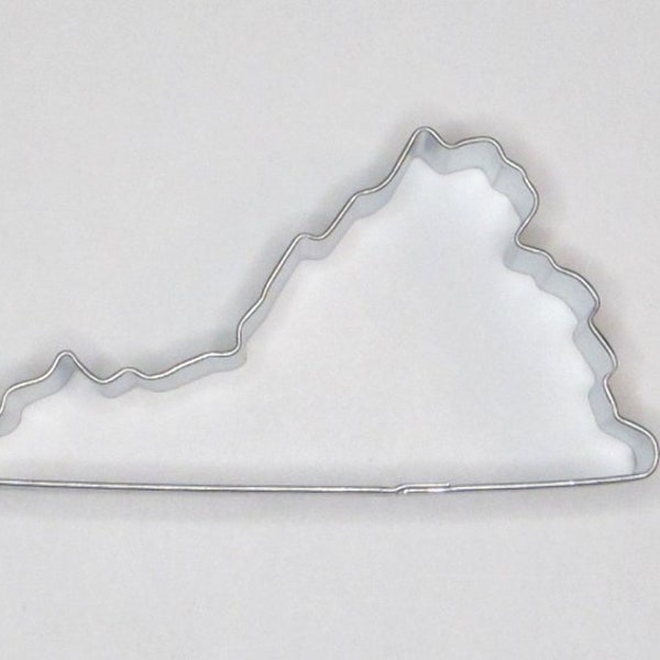 4" Virginia VA Cookie Cutter Tin Steel USA Map Shape Outline The Old Dominion