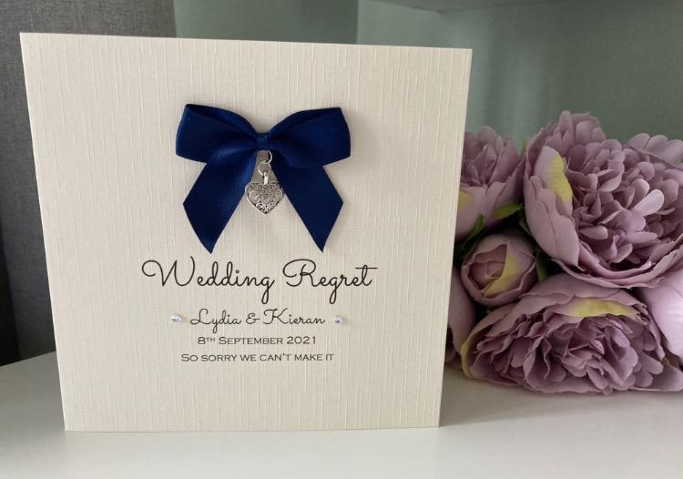 What to write in a wedding regret cards | Honestweddingadvice.com