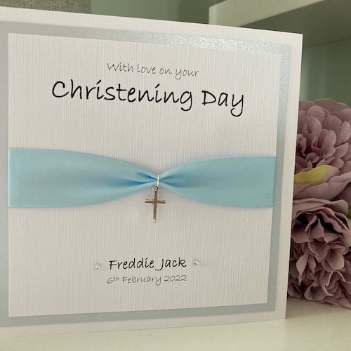 Personalised Luxury Christening Baptism Card Etsy UK