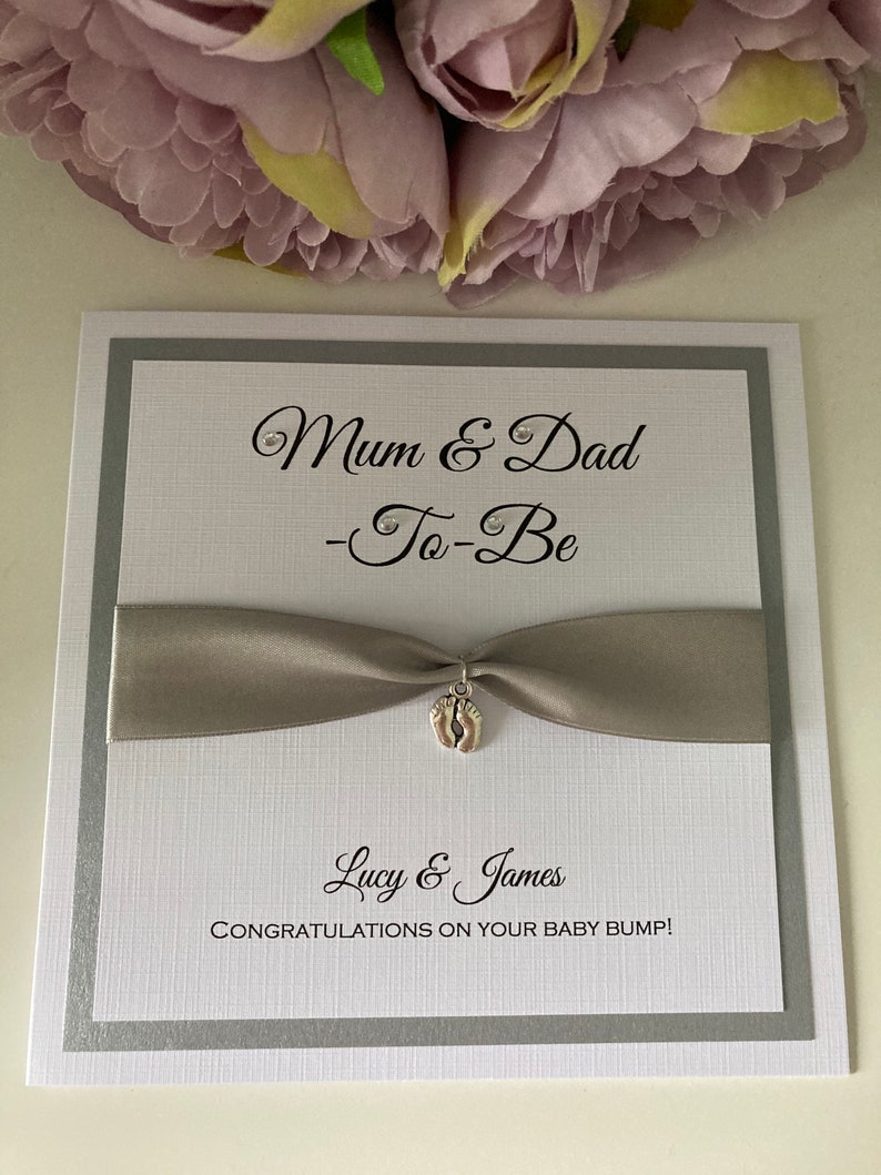 Luxury Pregnancy Congratulations Card Mum and Dad to be Etsy