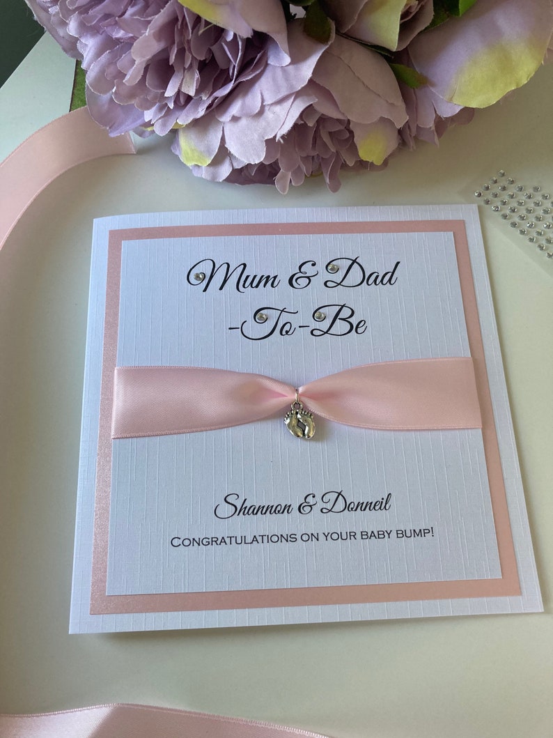 Luxury Pregnancy Congratulations Card Mum and Dad to be Etsy