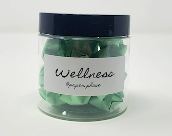 Barattolo del benessere: stelle della motivazione per il fitness e la salute