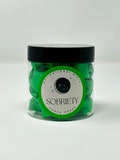 Sobriety Gift Jar: Green Paper Stars with AA NA Quotes