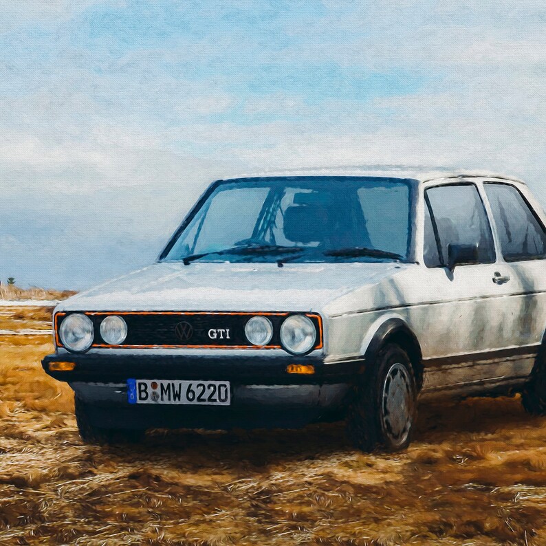 Volkswagen Golf GTI Mark 1 Framed Print. Designed and Created Etsy