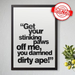 Planet of the Apes quote digital download