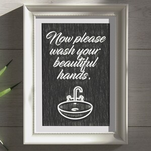 Wash your hands sign. Digital Download.