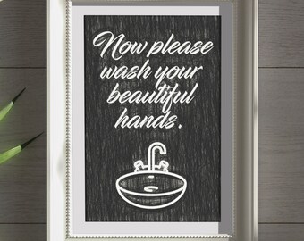 Wash your hands sign. Digital Download.