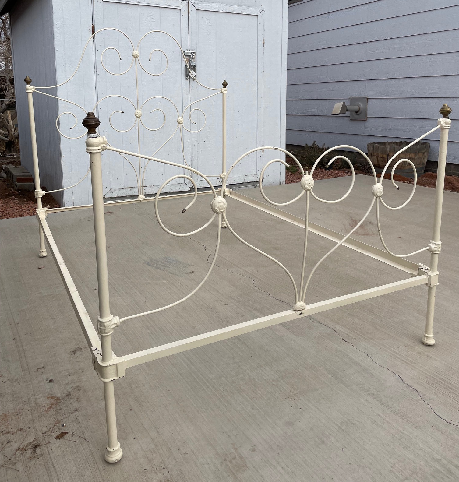 RARE Antique Wrought Iron Bed Full Standard Late 1800s to Etsy
