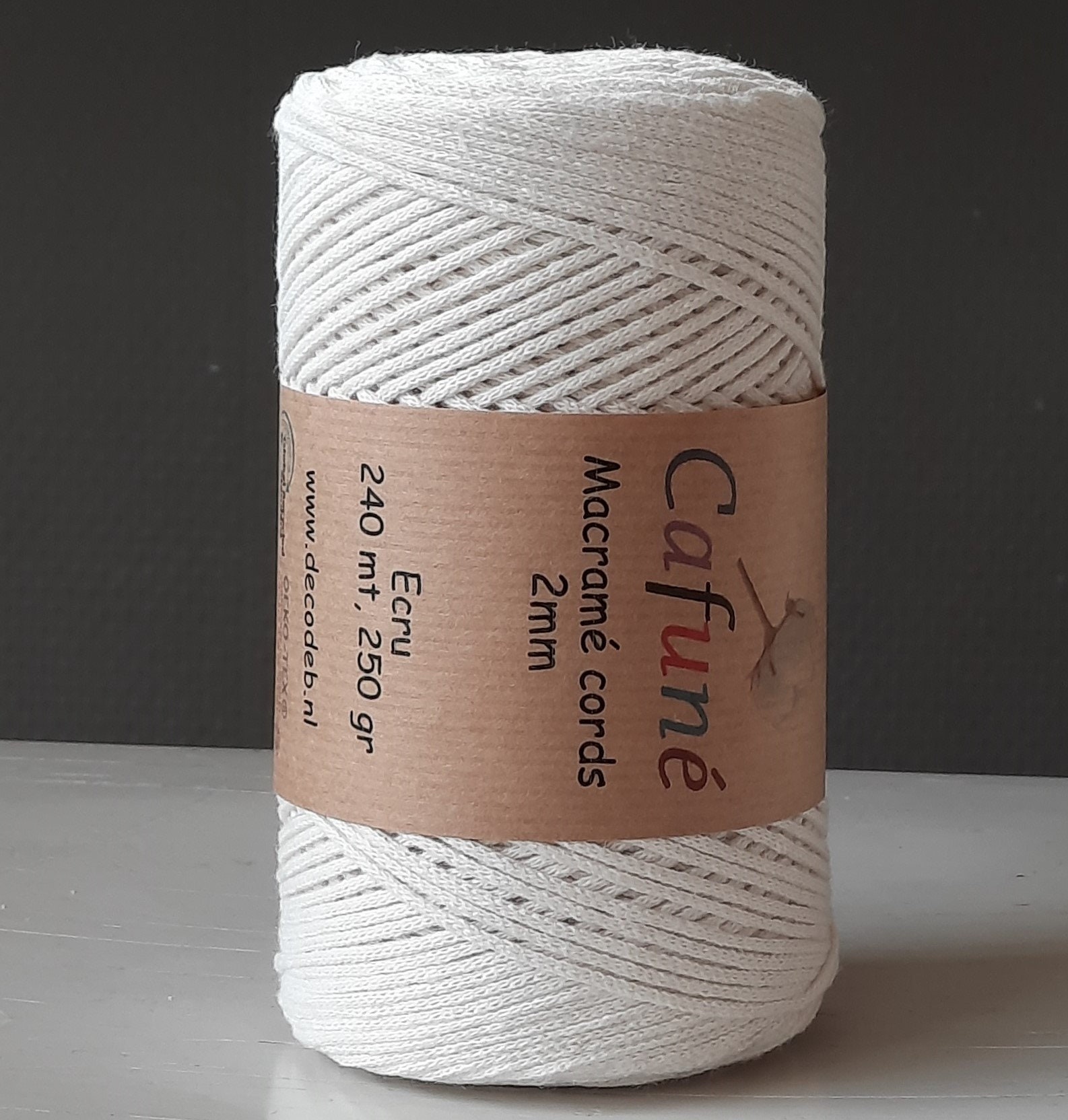 teksten Hij Civiel Cafuné Macramé Koord 2mm 250gr 240 Mtr Gevlochten - Etsy