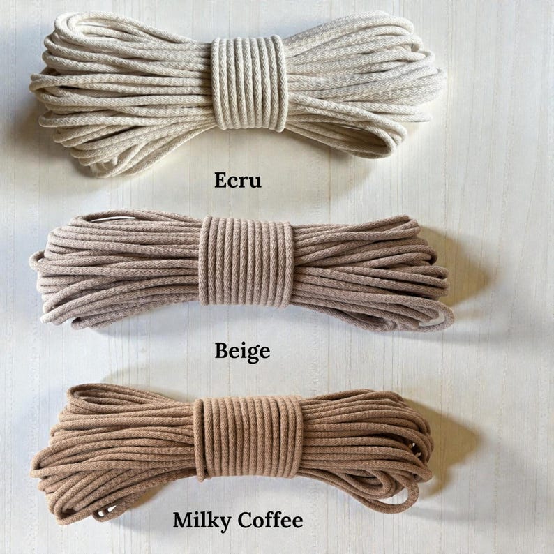 Coiling Basket Rope 6–7mm – Firm Core for Sewing Machine – Structured Cotton Cord – Cafuné image 5