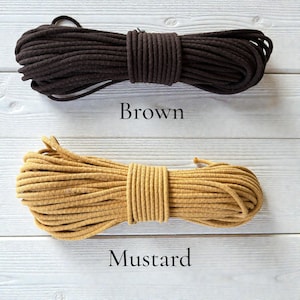 Coiling Basket Rope 6–7mm – Firm Core for Sewing Machine – Structured Cotton Cord – Cafuné Brown