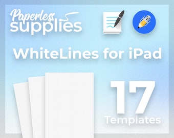 White Lines for GoodNotes (A4, A3, Portrait & Landscape) (Version 3.0)
