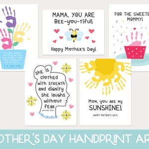 Mothers Day Handprint Printable, Mothers Day Crafts for Kids, Christian Mother&#39;s Day Card, Mothers Day Handprint Art