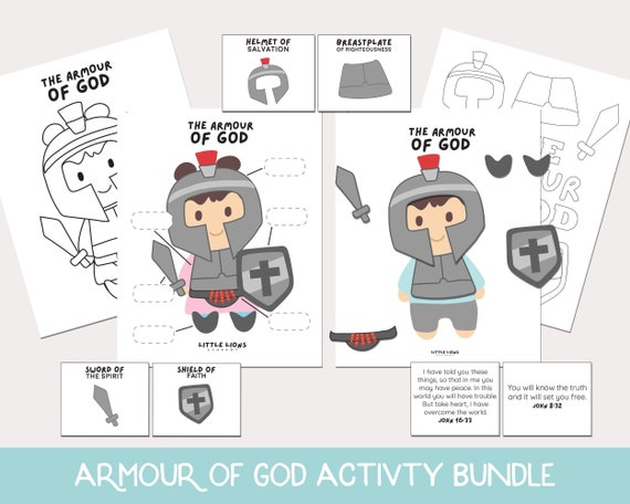 Armor of God Printable Activities Bible Lesson Sword of the - Etsy