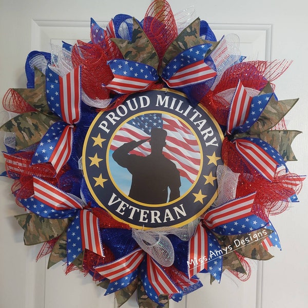 Proud Military Veterans wreath