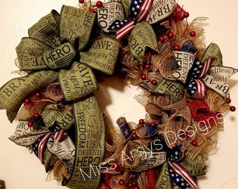 Patriotic Army Wreath