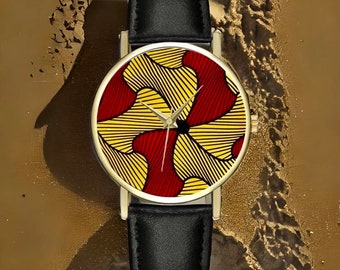 African Ankara Print Watch