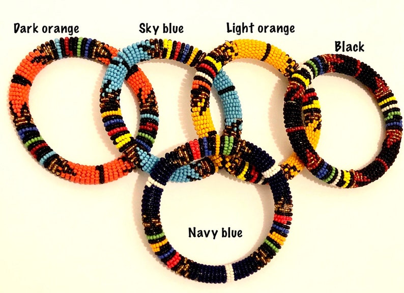 African Zulu Beaded Bracelets Etsy