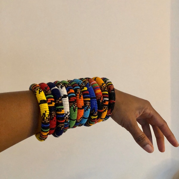 Bracelets de perles africaines zouloues