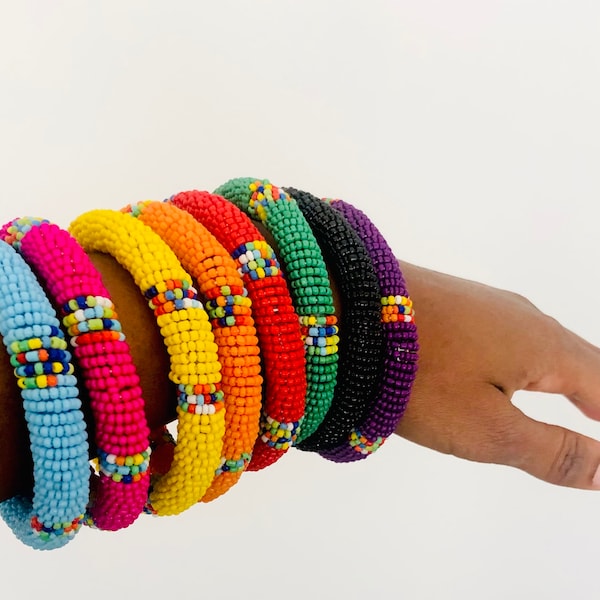 African Maasai beaded bracelets