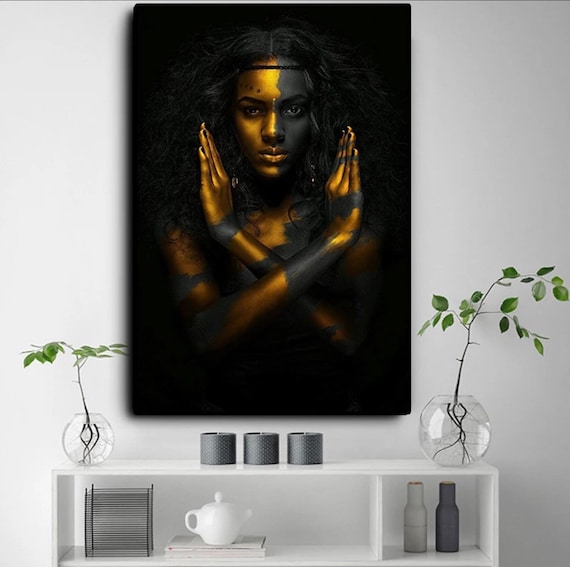 African woman canvas printing