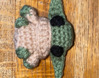 Green Alien Baby inspired keychain plush toy miniature charm Amigurumi OOAK