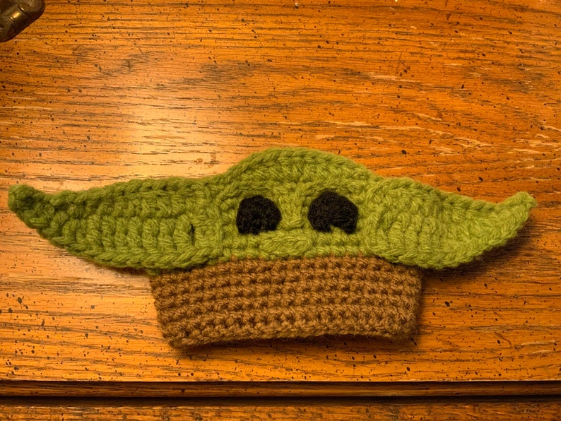 Green alien baby coffee cup cozy cozie OOAK image 2