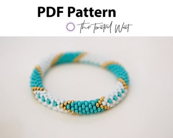 PDF Chevron Bead Crochet Bracelet Pattern