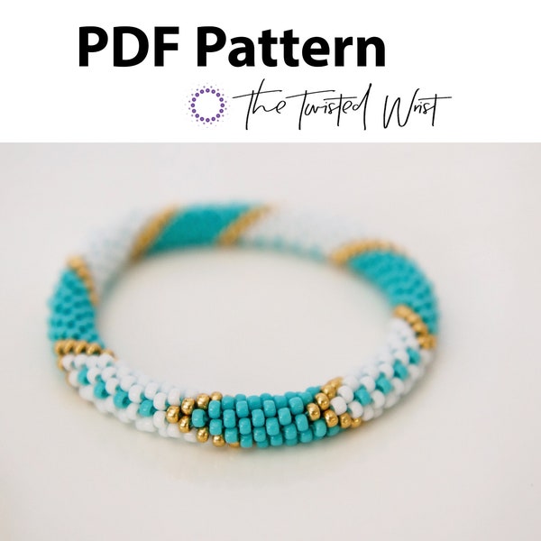 PDF Chevron Bead Crochet Bracelet Pattern