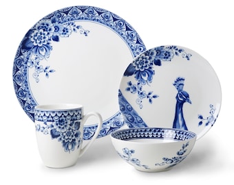 Delft blue Tableware set Paauw Blue 4 pieces