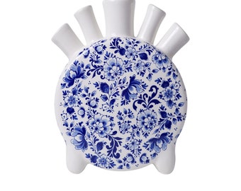 Tulip vase Delft blue round