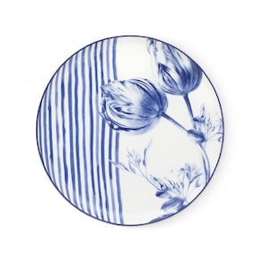 Plate 26 cm, Sharing Moments Tulip, Delft blue porcelain