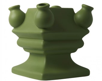 Bottom part for tulipiere, pyramid vase, create your own tulip vase! Matte colors: green