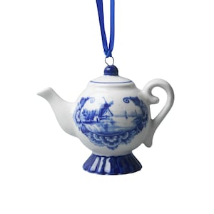 Ornament Tea pot, Delft blue by Heinen Delfts Blauw