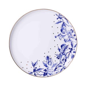 Plate 26 cm, Sharing Moments Christmas Angel, Delft blue porcelain